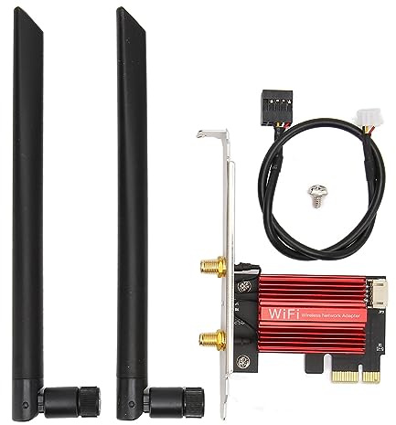 Carte réseau Wi-FI PCIE 1200 Mbit/s, Bluetooth 4.2, Double antenne, Haut débit 2,4 GHz 300 Mbit/s + 5 GHz 867 Mbit/s, Adaptateur réseau Wi-FI sans Fil PCIE pour 7, 8, 10 et 11
