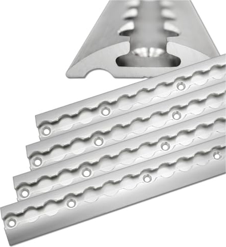 4X 0,5 Meter Aluminium Airlineschiene halbrund Profil geeignet für Anhänger, PKW, LKW, Camper, Wohnmobil, Werkstatt UVM.
