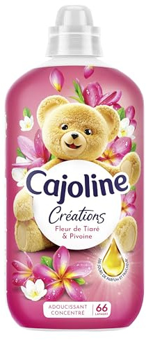 Cajoline Adoucissant linge liquide Fleur de la Tiaré & Pivoine Créations parfum et fraîcheur 66 lavages 1,386L