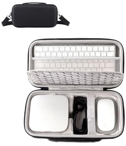 Étui de transport rigide compatible avec Mac Mini M4/M4 Pro (2024)/Mini M4 Pro, sac de rangement pour ordinateur de bureau, convient pour les accessoires de souris et de clavier