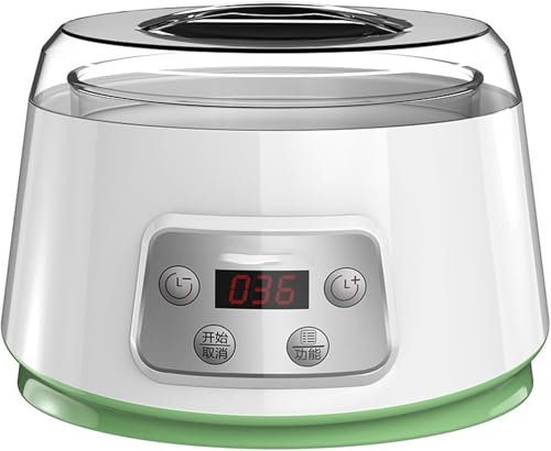 Yogurt Maker, mini macchina per yogurt fermentato completamente automatica, da 2 l, con 4 contenitori in vetro per formaggio e natto, fermentazione a temperatura costante
