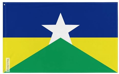 Bandera Rondônia Varios tamaños de poliéster 60 x 90 cm 5. 1 ojal cada esquina