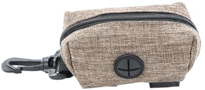 RAMGLYO 1 Pièce Distributeur de Sacs à Crottes pour Chien - Porte-Sac à Crottes Portable avec Mousqueton, Idéal pour les Promenades, Robuste et Pratique (Marron)