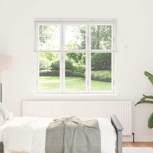 Persiana avvolgibile oscurante con tenda, in alluminio bianco, per finestre interne, parete, montaggio a soffitto, finestra