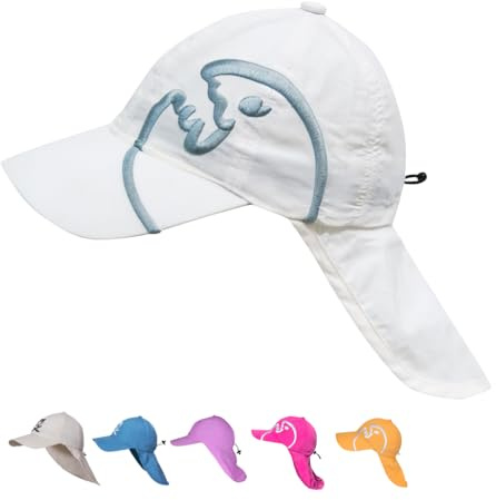 iQ-UV Sonnenhut für Kinder mit UV Schutz 50+ Einheitsgröße – Atmungsaktiver Sonnenhut mit Nackenschutz für Kinder – Bequeme Sommermütze für Jungen & Mädchen – UPF 50+ TÜV geprüft