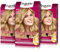 Palette Intensive Creme Color 8-0 Rubio Claro, tinte de pelo permanente con aceite de macadamia y almendras, cubre el 100% de las canas y raíces, para un color radiante, Pack 3