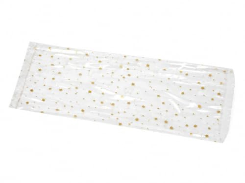 PGV Stollenbeutel PP Motiv: GOLDENE STERNE 20 + 7 x 48 cm (50 Stück)