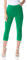 Roman Originals Cropped Trousers for Women UK Ladies Capri Leggings Summer Pants Short Crop Stretch 3/4 Length Three Quarter Pedal Pusher Clothes Elasticated Bengaline Cut Off - Emerald - Size 10