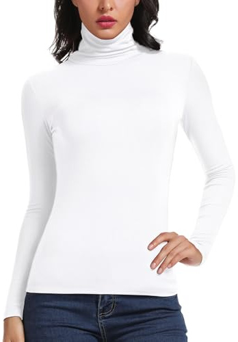 STARBILD dam turtleneck långärmad med turtleneck långärmad skjorta blus casual toppar stretch skjorta slim fit höst vinter