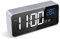 LATEC Digital Alarm Clock with Big LED Temperature Display Bedside Clock with 13 Alarm Sounds USB Charging Port 4 Levels Adjustable Brightness Dimmer Snooze Portable Mirror Alarm Dual Alarm Silver