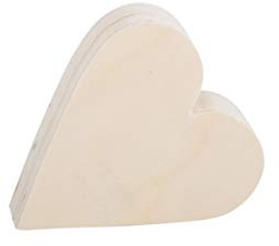 Rayher 62931505 Holzherz zum Bemalen und Dekorieren, Naturbelassene Herzform für Brandmalerei, 11x12x3cm, 11x12 cm