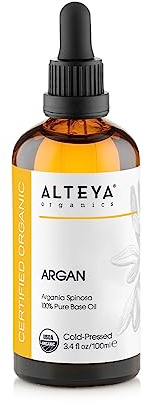 Alteya Bio Arganöl 100 ml – USDA-zertifiziert - 100% rein & kaltgepresst aus Marokko - für Haare, Haut & Nägel - lichtgeschützte Braunglasflasche mit Pipette - natürliche Premium-Hautpflege