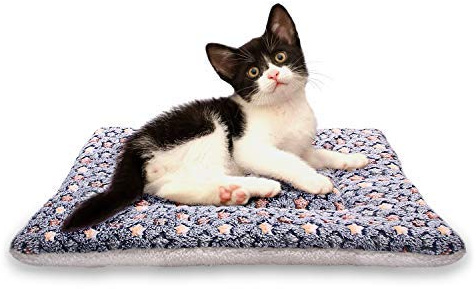 Fleece Hundedecke Katzendecke Super Softe Warme und Weiche Hundematte für Haustier Hund und Katze Navy Blau S