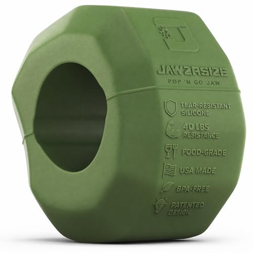 Jawzrsize Pop 'N Go Jaw, ansikte och hals tränare – definiera din käklinje, smal och tona ditt ansikte, se yngre och hälsosammare ut - hjälper till att minska stress och begär - ansiktstränare