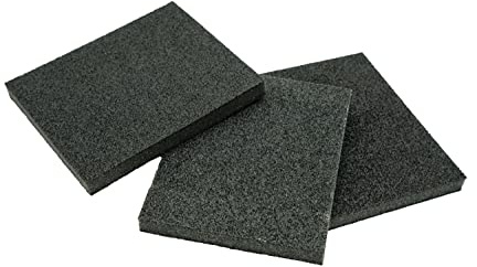 RIKAMA 3 Schleifschwämme | 125 x 100 x 12 mm | Mix mit Korn 60 / Korn 80 / Korn 180 | Nass und Trocken | Handschleifer | Schleifklotz | Schleifblock | Abwaschbar und wiederverwendbar