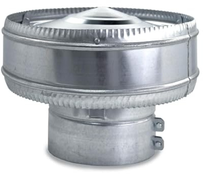 CAEXVEN Sombrerete Antirevocante 150mm Galvanizado | Sistema Anti-Retorno CAEXVEN | Protección Total Viento y Lluvia para Chimeneas | Fabricado en España