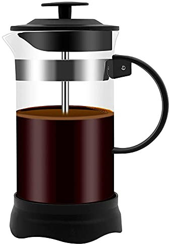 LTLWSH French Press Coffee Maker, Espresso and Small Tea Press for Filter Coffee, Loose Tea and Milk Froth, Heat Resistant Borosilicate Glass with Stainless Steel Filter,1000ml