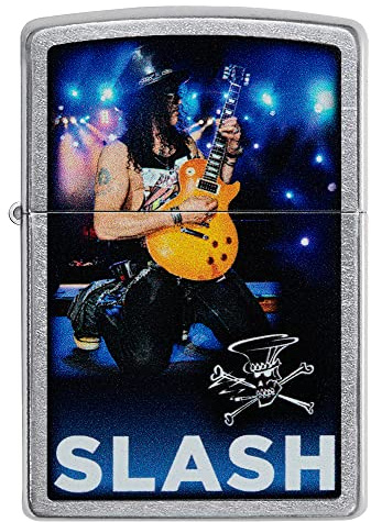 Zippo Sturmfeuerzeug - Modell Slash - Street Chrome Finish mit Color Image - Nachfüllbar - Wiederverwendbar - Windfestes Design - Geschenkbox - Made in USA