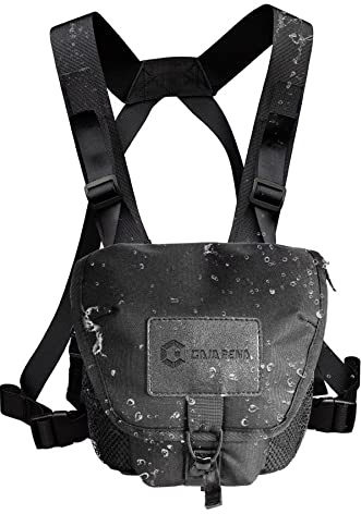 GAIARENA Fernglas-Geschirr, Brusttasche, wasserdicht, Bino Geschirr mit Entfernungsmesser-Tasche für 20 x 50 Fernglas, Bino-Brustgeschirr, verstellbar, für Jagd, Wandern (volle Größe)