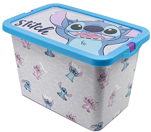 Stor Caja de almacenaje con Cierre de Click de 7 litros de Stitch and Angel