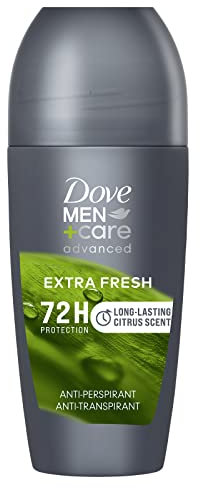 Dove Men+Care Advanced Extra Fresh Deodorant with Triple Action technology & ¼ moisturising cream Anti-Perspirant Roll On for 72 hour sweat and odour protection 50 ml