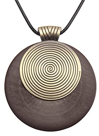 COOLLA Mehrschichtige Damen-Halskette mit Anhänger, Vintage-Schmuck, modisch, lange Pullover-Halskette für Damen, 90cm, Leder, Kein Edelstein