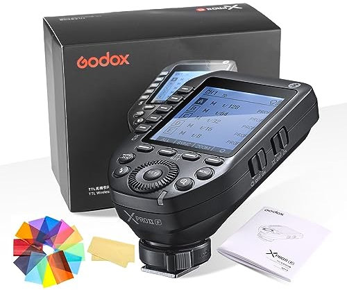 Godox XproII F Flash Trigger Déclencheur de flash sans fil avec écran LCD, émetteur TTL 2,4 G HSS 1/8000S Connexion Bluetooth pour appareils photo reflex numériques Fuji