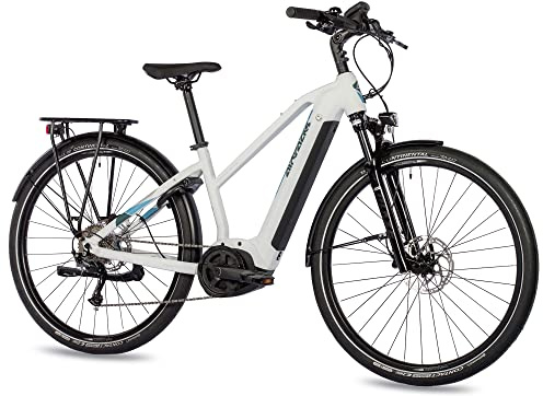 Airtracks 28 Zoll E-Bike Damen Trekking Fahrrad City Bike Motiv TR.2.0L Motor Bosch Performance Line POWERTUBE 500 Wh - 9 x Gang Shimano RD-M2000 -(46cm (Körpergröße 170-180cm))