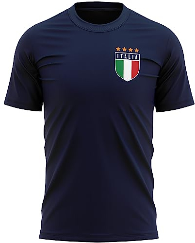 Maglietta da uomo con bandiera italiana, retrò, maglietta per tifosi del paese di calcio, maglietta da rugby italiana, Marina Militare, XL