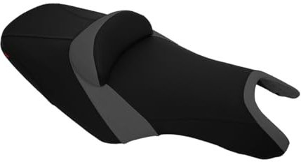 Moto Discovery Funda de Asiento Compatible con Yamaha T-MAX 500/530 2008-2016 Negra/Gris con Costuras Negras