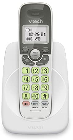 VTech Cordless Phone with DECT 6.0, Full-Duplex Speakerphone, Lighted Display, Backlit Keypad, Caller ID/Call Waiting, Volume Control, Hearing Aid Compatible, Wall Mount | VG131 (White)