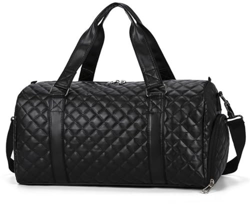 Für Reisen Kurzurlaub 20-Zoll-Reisetasche Für Damen, Große Weekender-Übernachtungstasche Aus PU-Leder Mit Schuhbeutel Mit Kulturbeutel (Color : B, Size : 530 * 260 * 270mm)