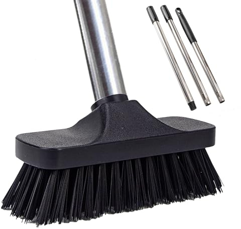 BSMstone Balai poussoir à poils rigides - Brosse de nettoyage multifonction pour salle de bain, baignoire, carrelage, sol, terrasse, terrasse