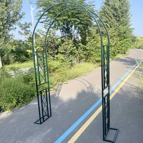 Arche de Jardin Arceau Rosier Grimpant 140x230cm 180x230cm 260x230cm 340x230cm Arche en métal Stable pour Jardin extérieur diverses Plantes grimpantes(Green,140cmx230cmx40cm)