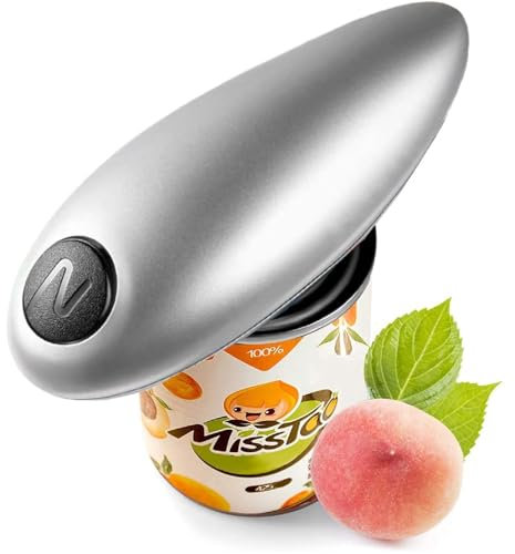 aichilra Electric Can Opener, Hands Free One Touch Cordless Tin Opener with Magnet for Mess Free Lid Disposal Smooth Edge Electric Tin Openers for Arthritis& Seniors