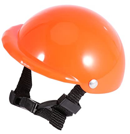Haustierhelm für Hunde mit Sonnenschutz, Orange, Kunststoff