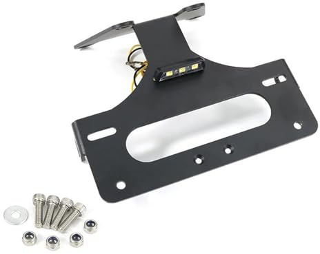 WWSADE Motorrad Nummer Kennzeichenhalter Für Ducati Für Streetfighter 848 1098 2009-2015 Kennzeichenhalter Halterung Hinten Schwanz Ordentlich Fender Eliminator Verstellbarer Kennzeichenhalterung