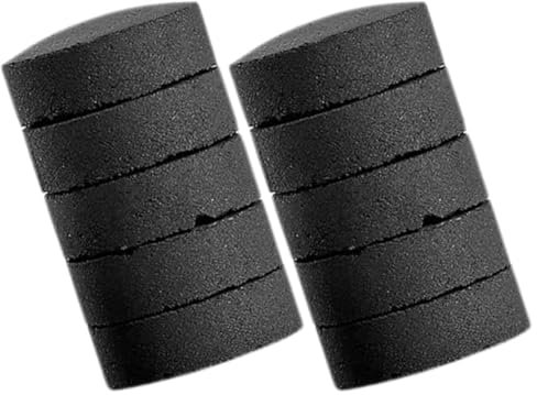YARNOW Carbón Vegetal para Chimenea Doméstica y Parrilla al Aire Libre, 10 Pastillas de 33 Mm, Fácil Encendido para Barbacoas, Camping y Estufa, Carbón Multifuncional sin Humo