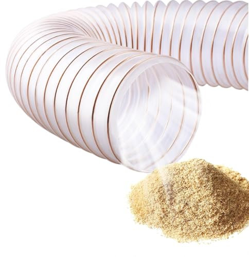 Absaugschlauch PU-Staubsammelschlauch - 23,6/19,6/17,7/15,7/10,2/5,5 Zoll Durchmesser, durchstichfeste Staub- und Rauchschläuche, verstärkt mit Kupferdrahtspirale, for die Holzverarbeitung/das Labor(D