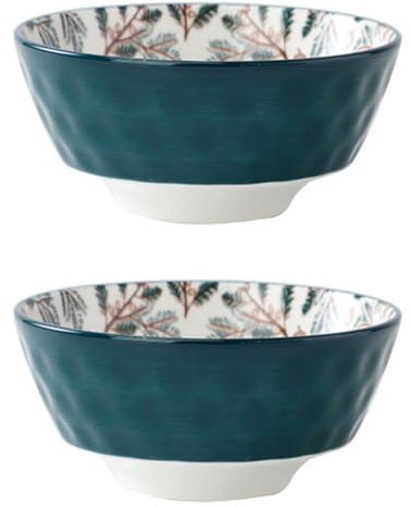 Cabilock 2pezzi Ciotole in Ceramica Per Noodles e Zuppe Per Servire Riso Cereali e Insalata Pratiche e Resistenti Per Uso Quotidiano in Cucina e Casa