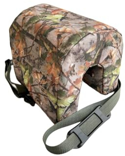 Camera Bean Bag, U-Shaped Bean Bag, Camera Sandbag, Photography Bean Bag, Waterproof, Colour Woodland/Camouflage, Made in the EU (Not filled/empty)
