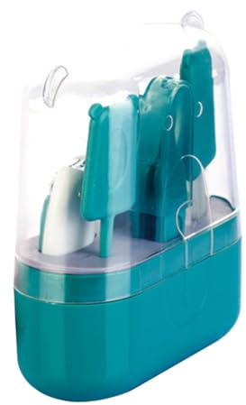 Vaguelly Kit Cortauñas Adecuado para Recién Nacidos y Niños Pequeños y Acero Inoxidable Material ABS Mango Cómodo y Caja de Almacenamiento para Bebés