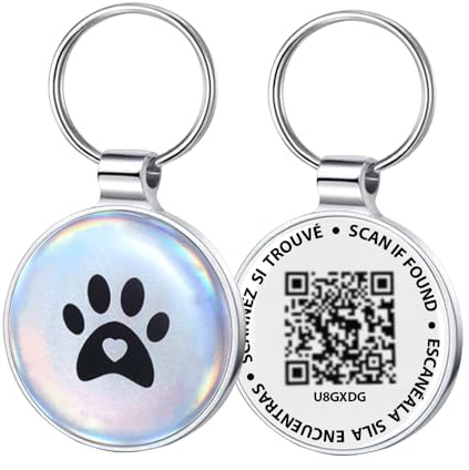 UK QR Code Dog ID Tags, Real-time scan alerts & shareable pet Profile, no Subscription fees