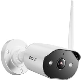 ZOSI Kit Cámaras de Vigilancia WiFi 6 Exterior 8CH 8MP Grabador NVR y 12'' Monitor 2TB HDD con 8X 3MP Cámara de Seguridad IP Inalámbrica, Detección de Persona, Visión Nocturna en Color