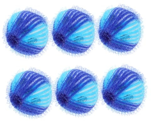 TOBBOMEY Reusable Laundry Balls 6 Pack Pet Hair Catcher for Washing Machine Lint and Hair Remover Balls for Clothes Tangle Reduction Cleaning Tool for Household Laundry