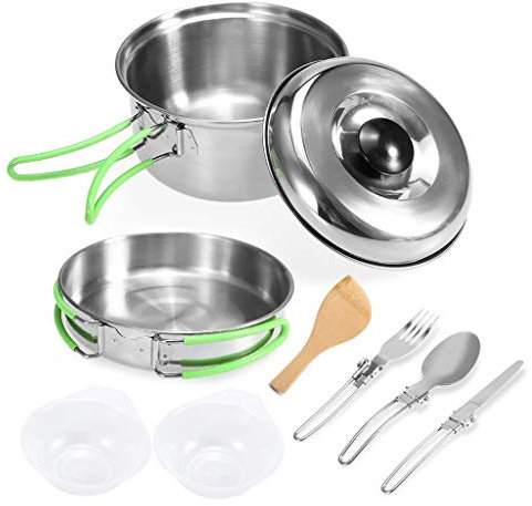 WDSOPK Batterie De Cuisine De Camping Batterie De Cuisine De Camping Kit De Cuisine Randonnée Pédestre Pique-Nique Ensemble De Casseroles Et Poêles De Cuisine en Plein Air Vaiss