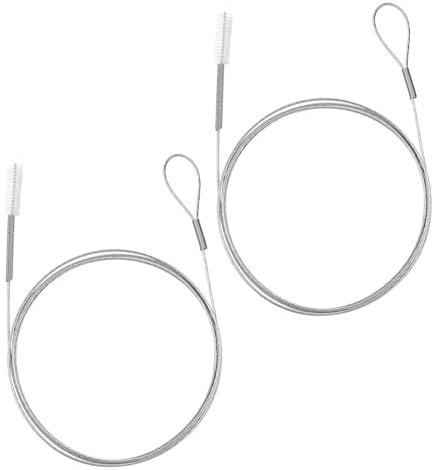 JIYIN 2 Pack Long Tube Cleaning Brushes, 61 Inches Flexible Extra Long Pipe Cleaner Stainless Steel and Nylon Bristles Drain Cleaning Brushes for Home Kitchen Refrigerator AC Drain Line Kegerator Line
