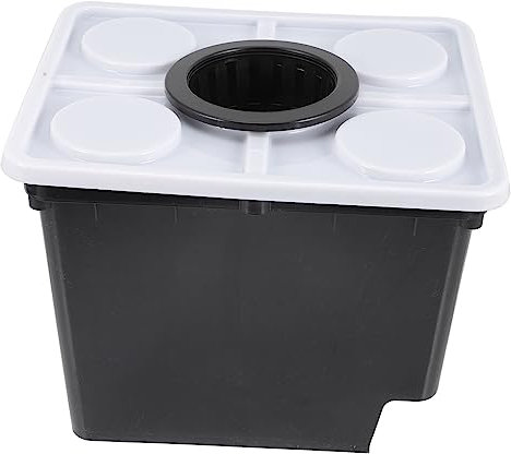 Toyvian Soilless Cultivation Buckets Hydroponic Baskets Lid Black Plastic Greenhouse Vegetable Planting Barrel for Hydroponic Garden Supplies and Plant Growth