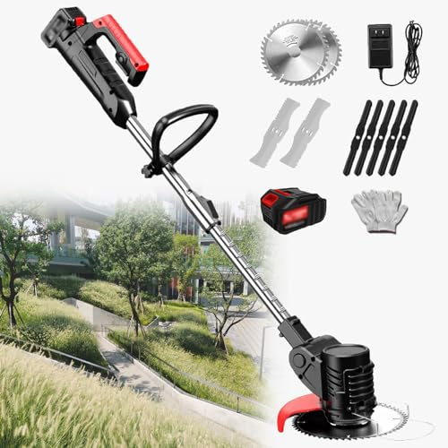 YLANMEI Tondeuse à Gazon électrique, Petite Batterie au Lithium Rechargeable pour l'extérieur, Portable, agricole, pour arbustes, vergers, pelouse, Cour, Jardin 24V/2.0Ah