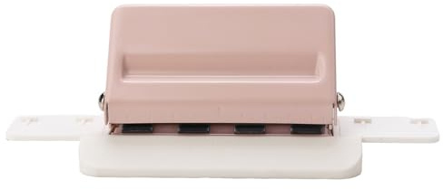 Perforatrice en forme de champignon, perforatrice à 4 trous, perforatrice à main en papier pour bricolage, planificateur d'anneau de disque, machine artisanale, bureau, (Pink)